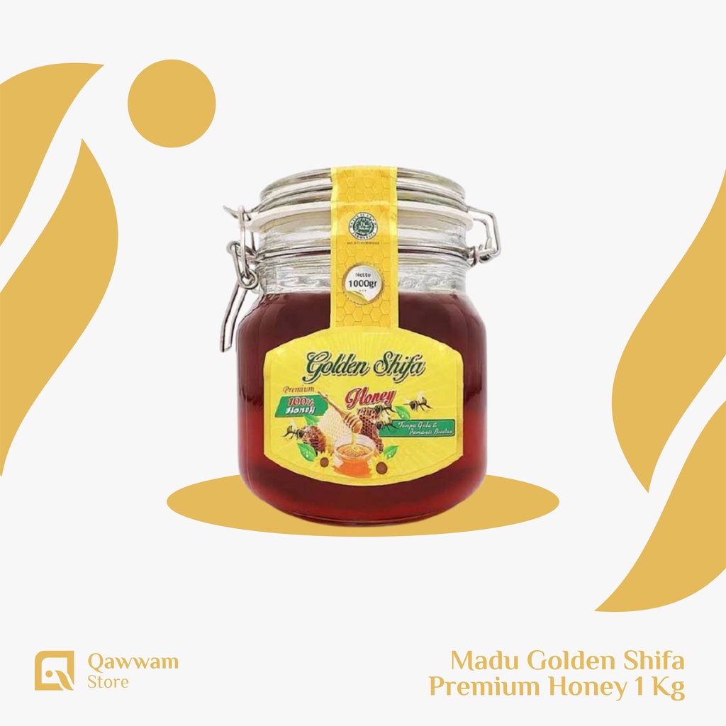 

GOLDEN SHIFA HONEY Madu Ternak Manis Premium Kemasan Toples Kaca Kawat 1Kg