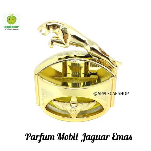 Parfum Hiasan Dashboard Mobil Jaguar Emas Kuning