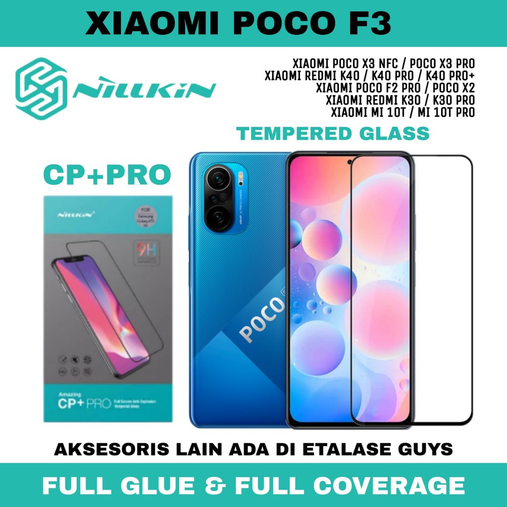 NILLKIN TEMPERED GLASS CP+ PRO POCOPHONE F3 / POCO F3 PRO FULL COVER
