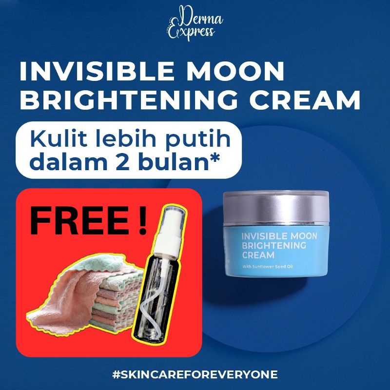 Derma Express-Invisible Moon Brightening Cream 10gr BPOM / Dexskin /Cream Pencerah /Glowing