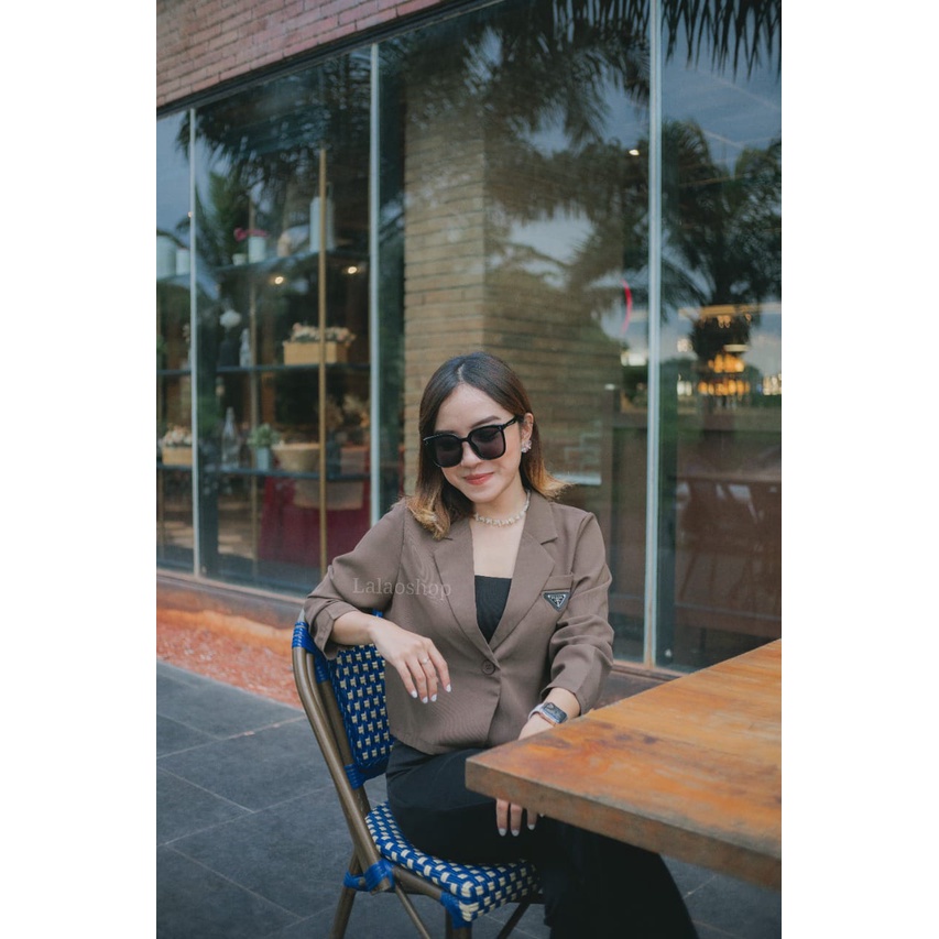 Emily Cute Blazer Crop ( Import Premium ) Blazer Kerja hangout crop santai elegan