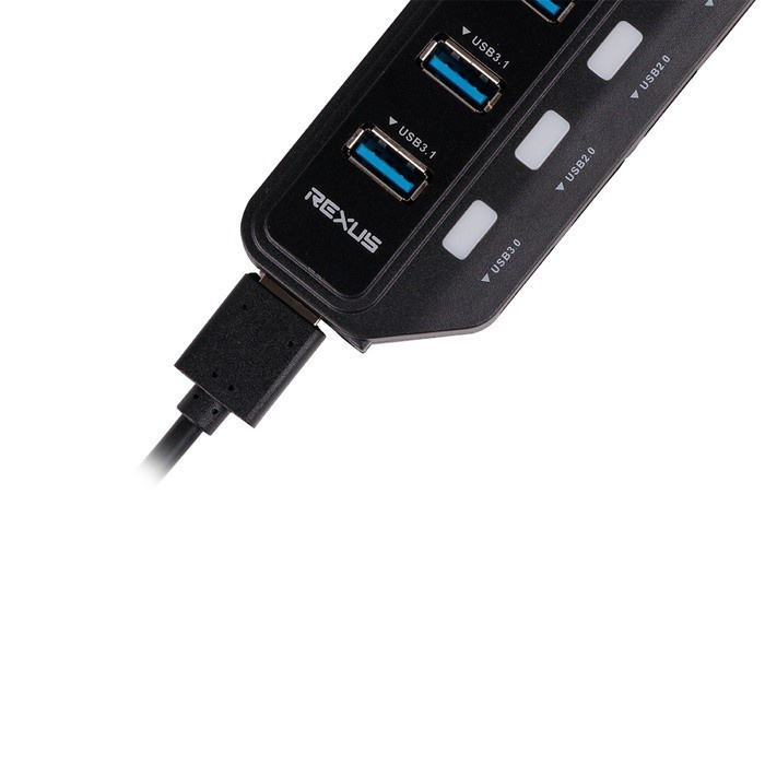 USB HUB REXUS RXH-332 - 3 Ports 3.1/ 1 Port 3.0/ 3 Ports 2.0