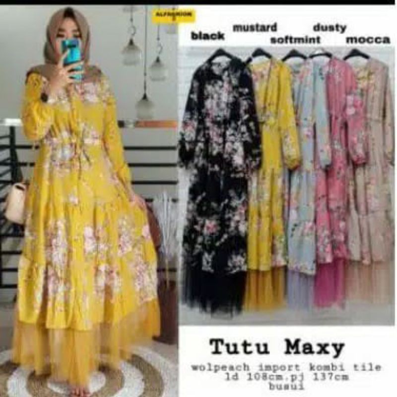 gamis terlaris tutu maxi monalisa