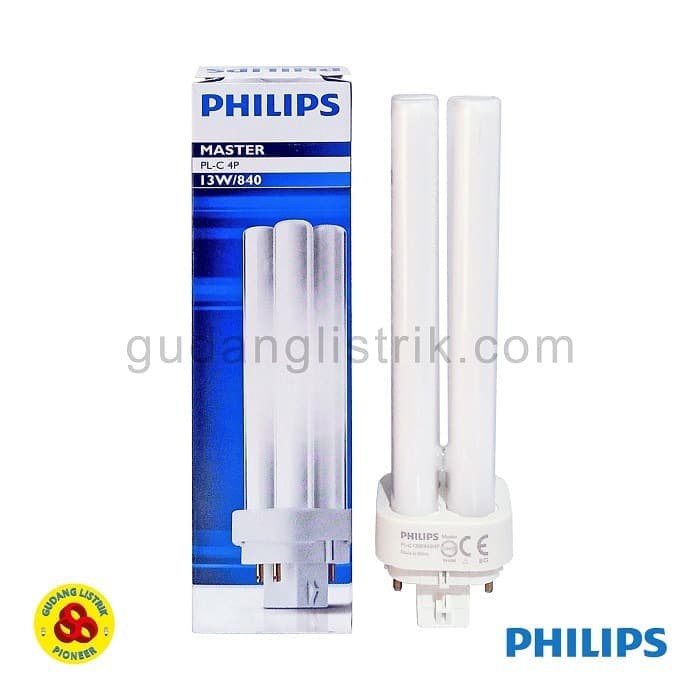 PHILIPS LAMPU PL-C 13W/840/4P BOHLAM PL - C 13 WATT 84 4PIN COOL WHITE