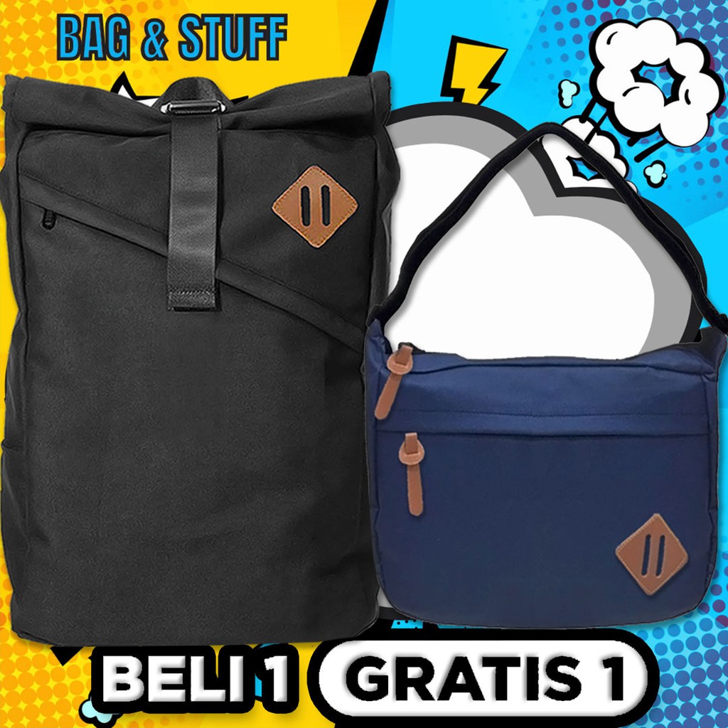 TAS RANSEL LAKI COWOK PRIA BACKPACK GENDONG SEKOLAH WATERPROOF DEWASA SMP SMA SMK KULIAH GRATIS 1 -G