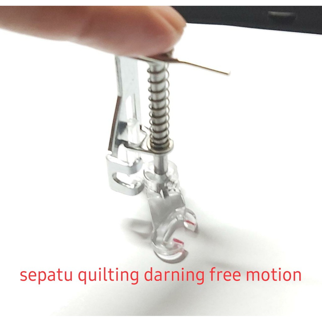 sepatu mesin jahit portable darning/bordir/quilting free motion - open toe model