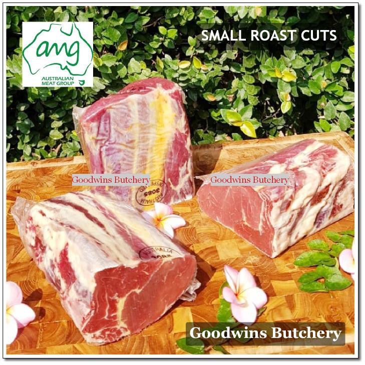 

1kg 1pc Beef SMALL ROAST CUT Cuberoll Scotch Fillet Ribeye A BUDGET MURAH Australia AMG frozen
