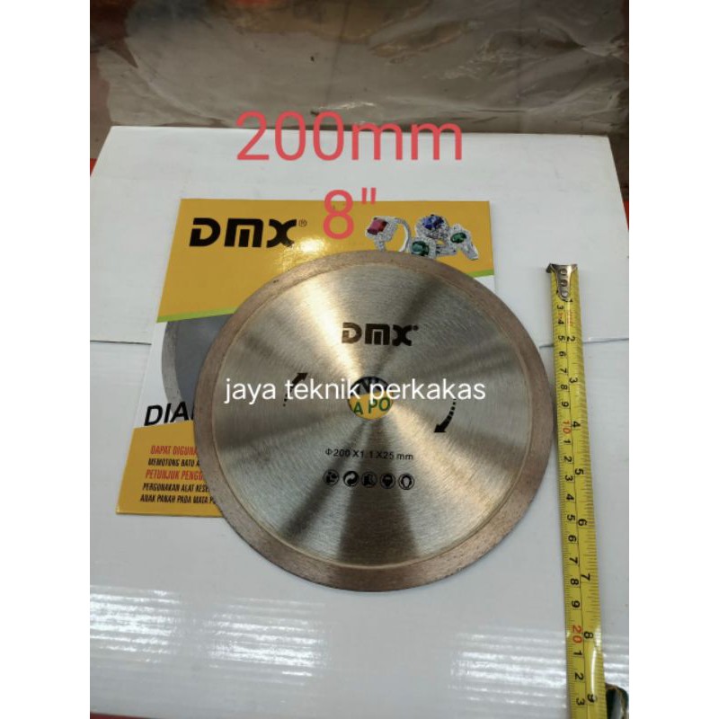 Dmx pisau potong batu akik 8" - diamond cutting wheel stone tipis 1mm - potong batu akik