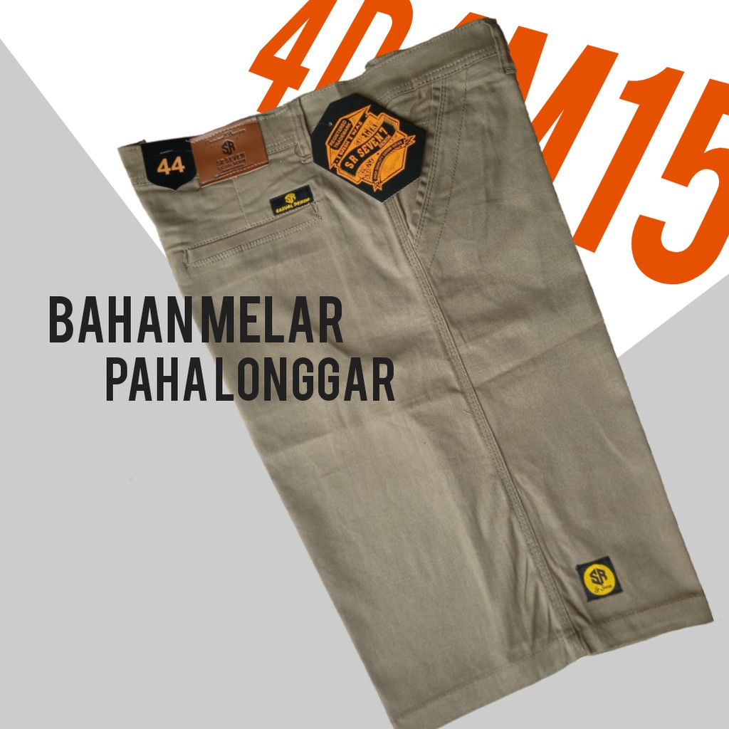 OVER SIZE Celana Pendek Pria Chino SUPER JUMBO BIG SIZE 33-50/Over Size Bahan Melar Paha Longgar