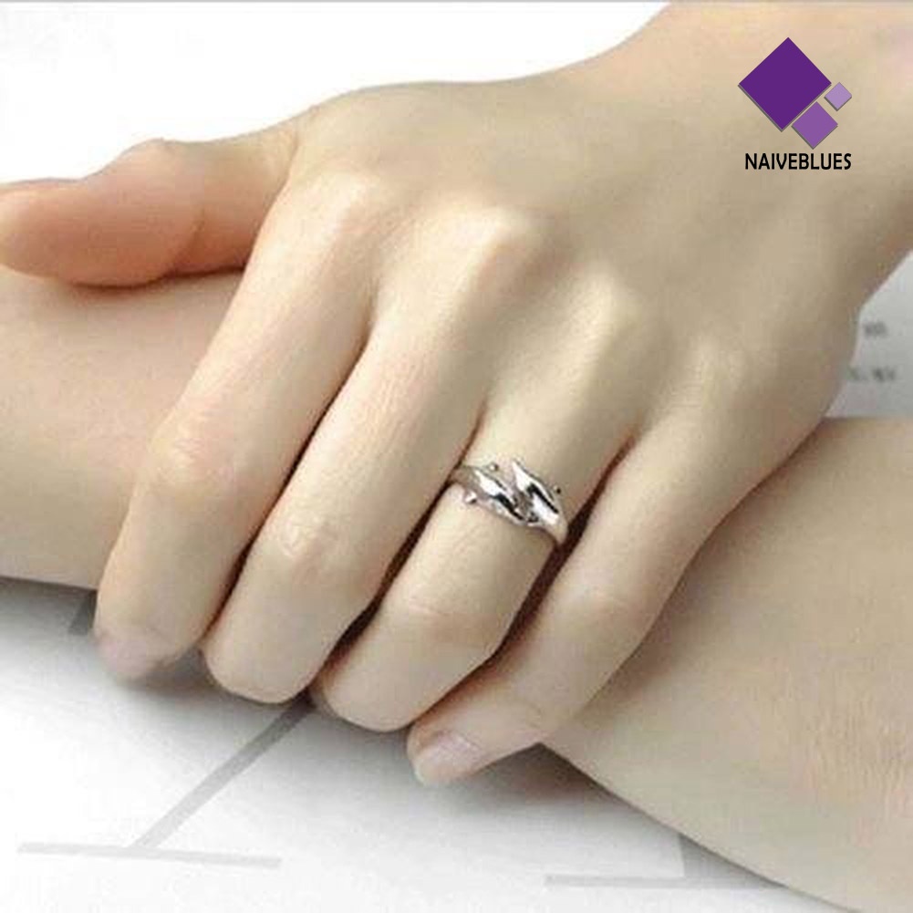 Cincin Jari Model Terbuka Lapis Silver Dapat Disesuaikan Untuk Wanita