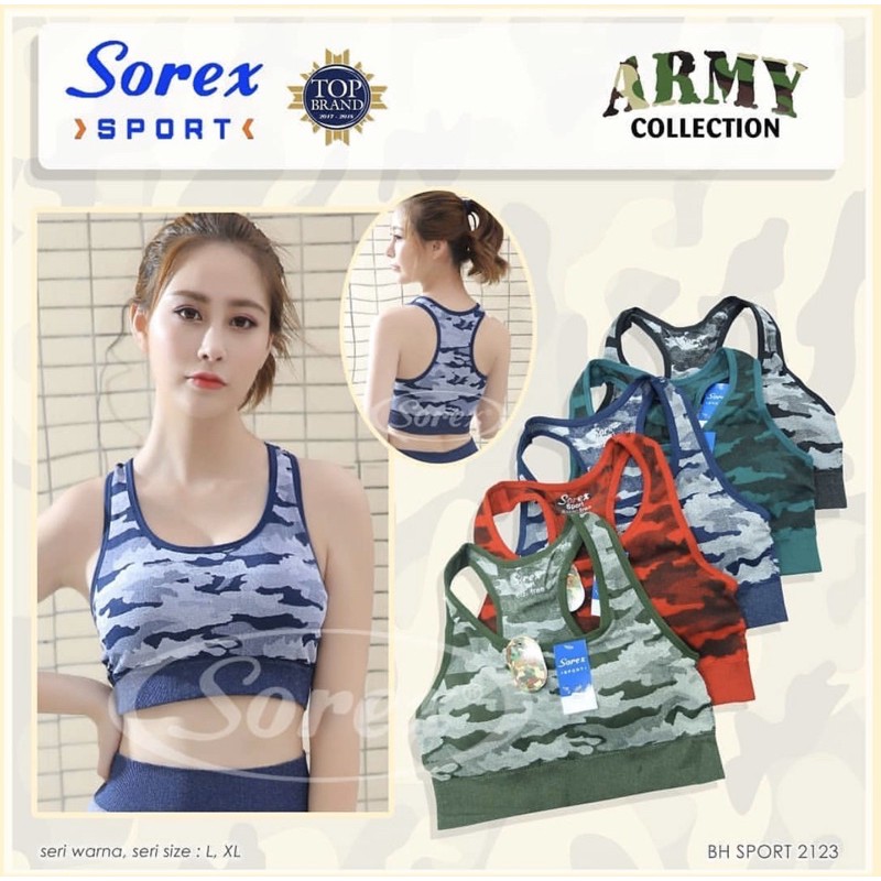 BH / Bra SportBra SOREX Army Collection 2123 Busa bisa Dilepas