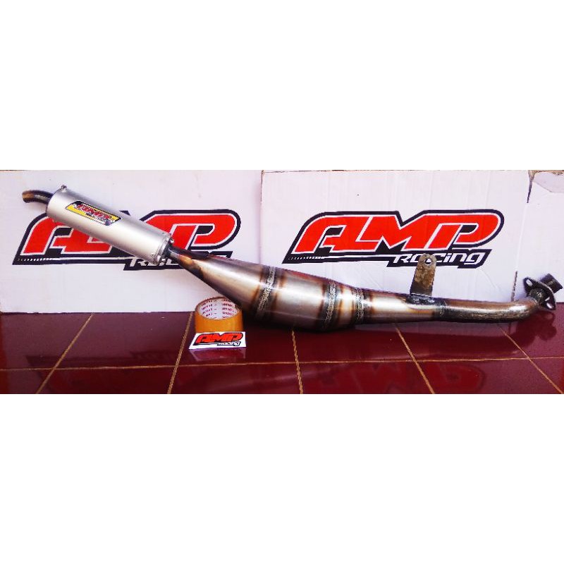 Knalpot racing v80 mesin f1zr