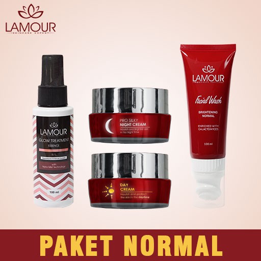 Paket Normal Lamour Skincare Expert Untuk Wajah Kering dan Kusam