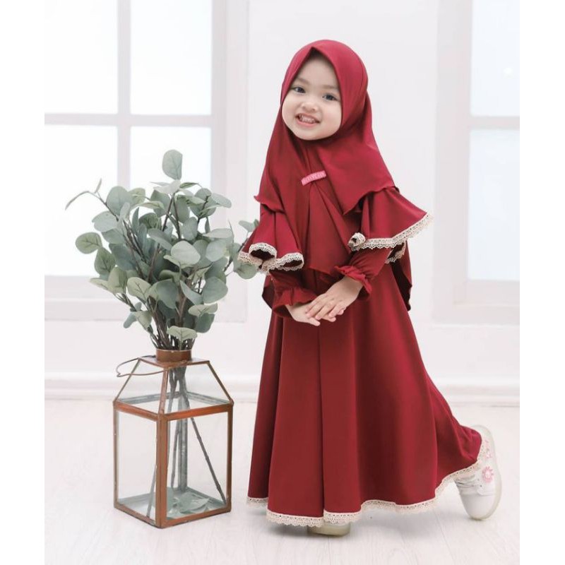 BEST SELLER [COD] GAMIS/DRESS ANAK TERBARU JILBAB SYARI SUPER CANTIK [BILQIS]