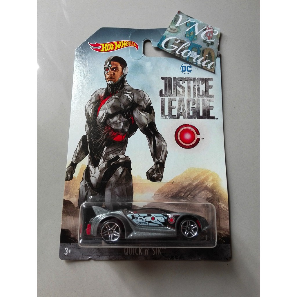 Hot Wheels Quick N Sik Justice League Silver Hotwheels HW Cyborg Perak
