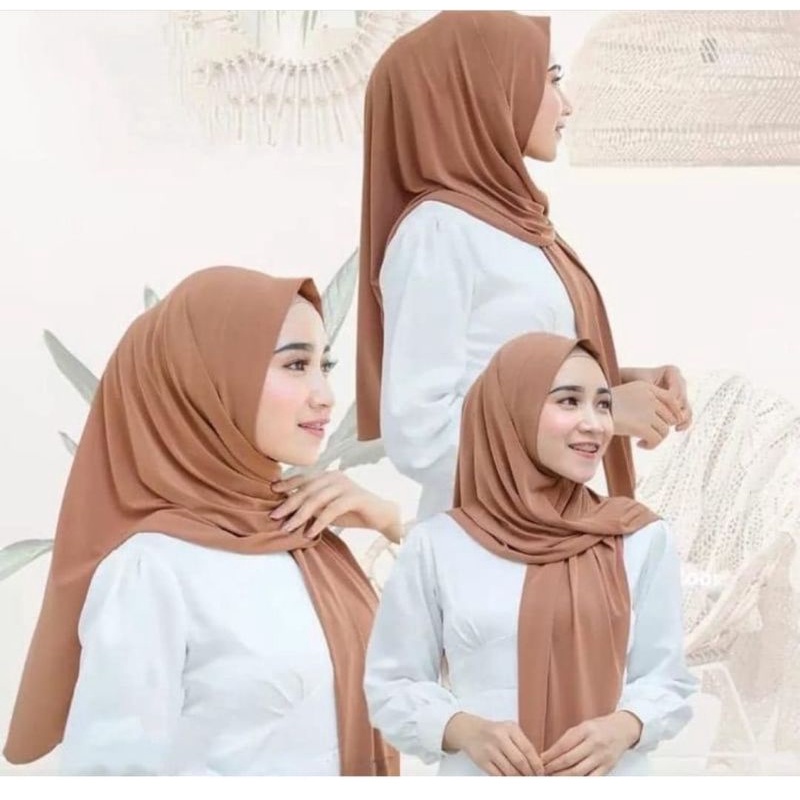 Hijab Instan Segitiga Jersy | Segitiga Instan Malay Jersy | Pashmina instan Oval jersy premium