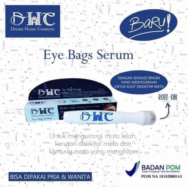 DHC Eyebag Serum Roll On - Menghilangkan kerutan Kantong Mata / Serum Mata Panda Eye Bag BPOM