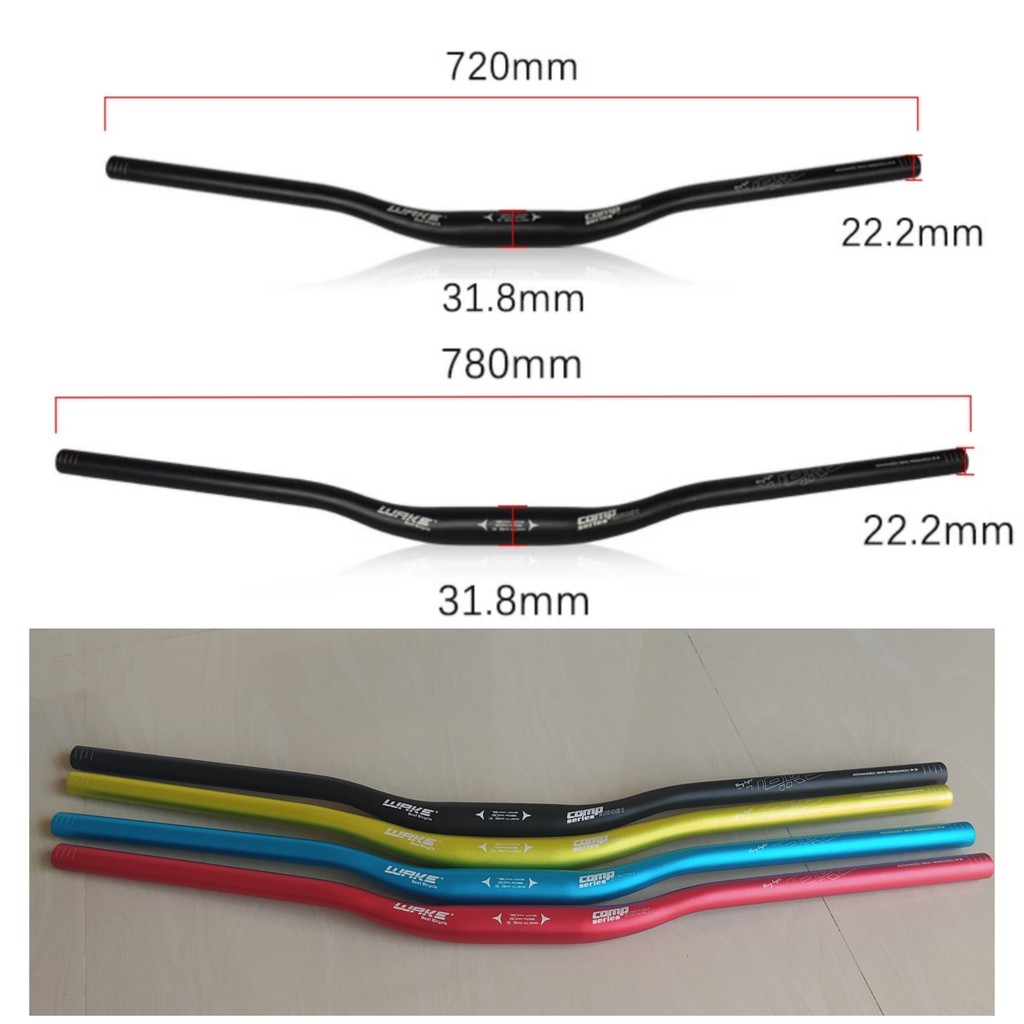 Handlebar stang sepeda MTB WAKE size 31.8mm panjang 720mm 780mm for sepeda gunung
