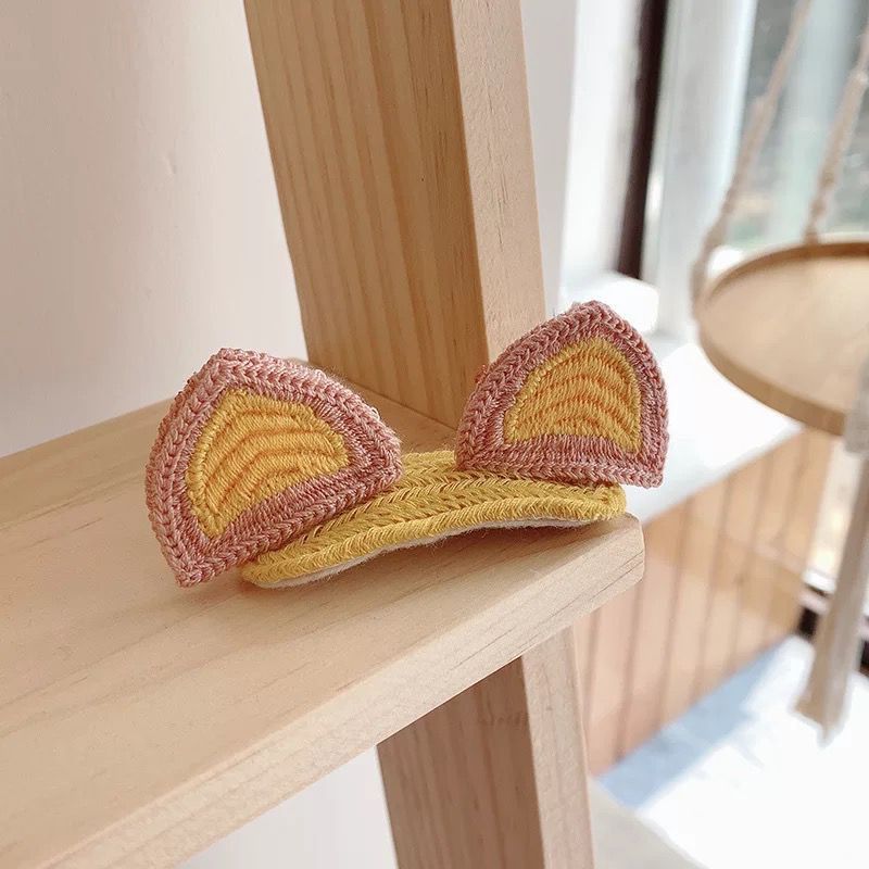 DS IR 8 Hairclip / Jepitan rambut Rajut / Klip Jepit Model Animal Ear Gaya Korea / Amigurumi