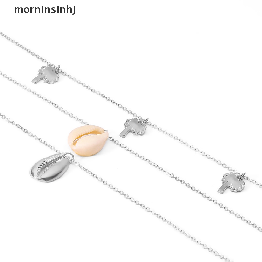 Mor Kalung Boho Multilayer Aksen Kerang Lautrumbai Untuk Wanita