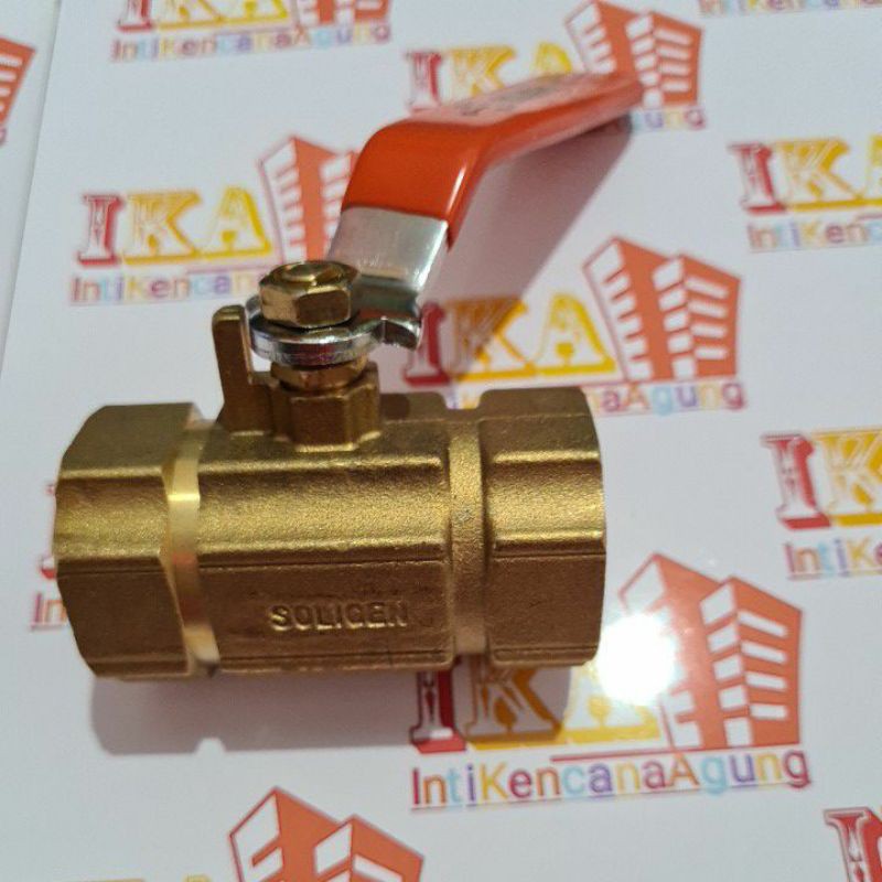 STOP KRAN 1 INCH SOLIGEN KUNINGAN BAGUS / BALLVALVE SOLIGEN KUNINGAN