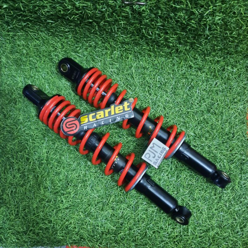 shock/Shockbreaker/peredam kejut Scarlet 340 Merah-hitam polos.shockbreaker motor bebek scarlet 340