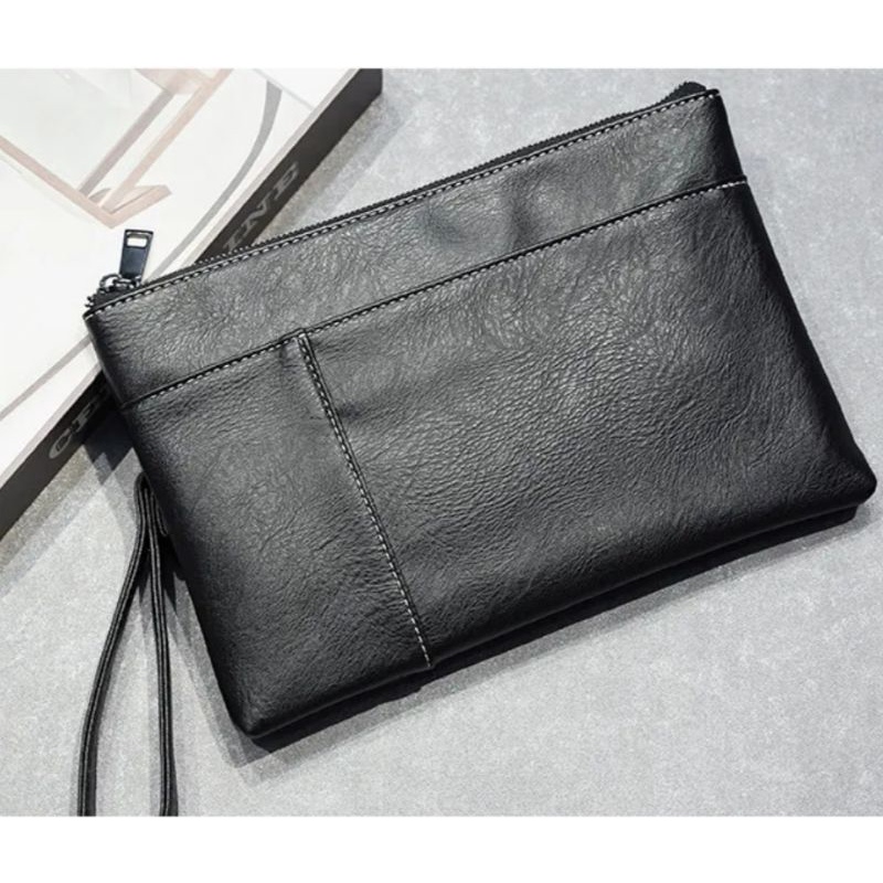 Handbag Clutch Pria Clutch Kulit PU Leather Dompet Pria