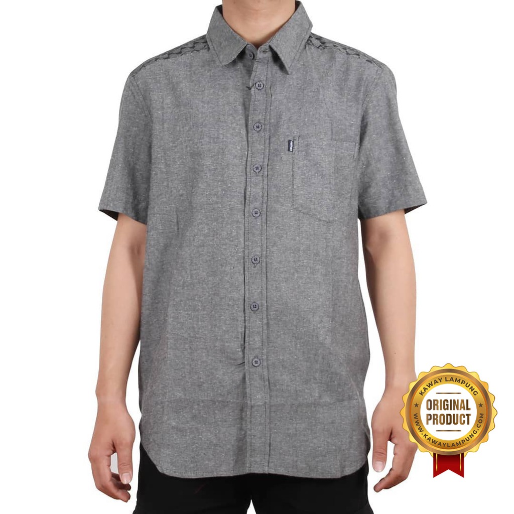 KEMEJA KAWAY - GREY OXFORD