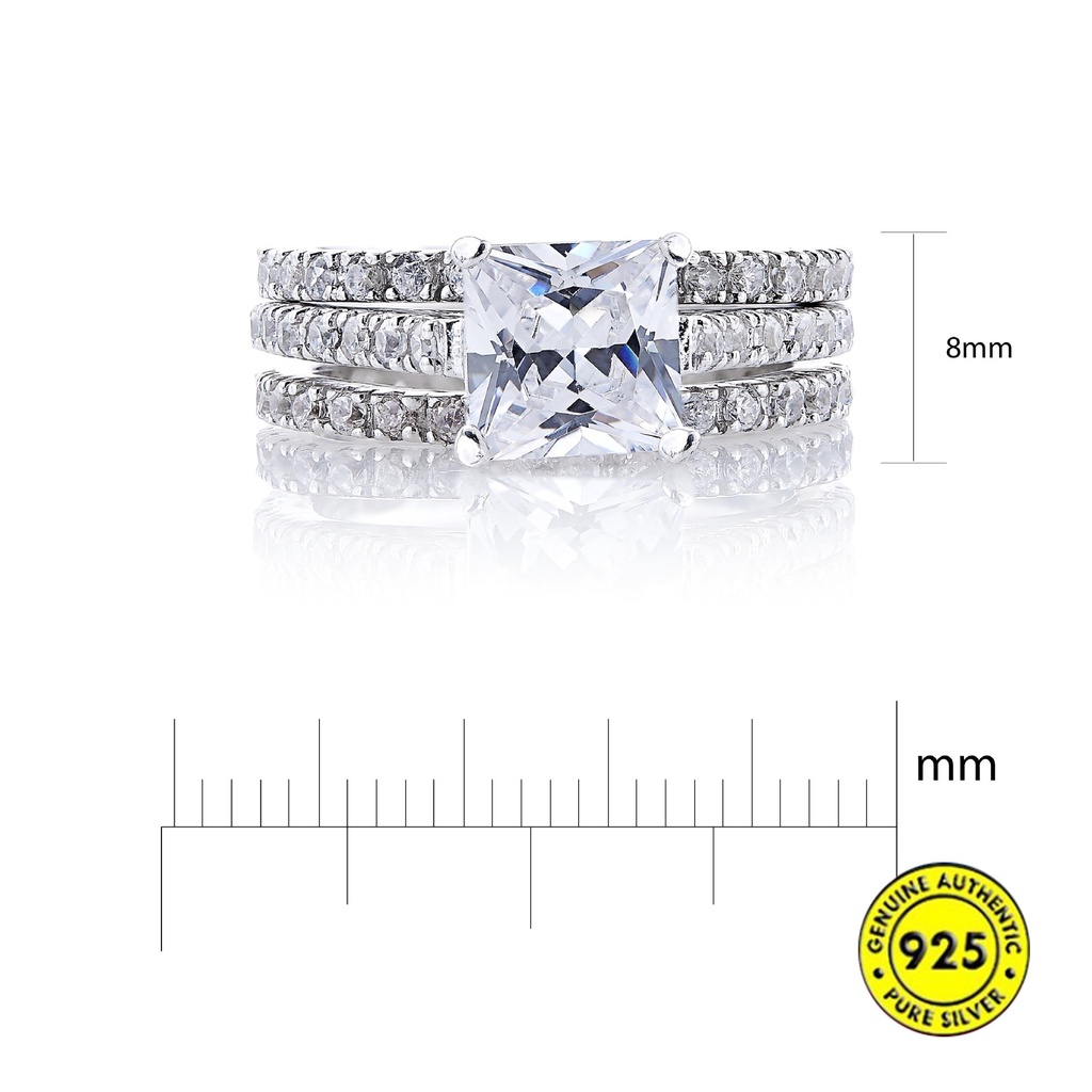 S925 Silver New Full Diamond Ring