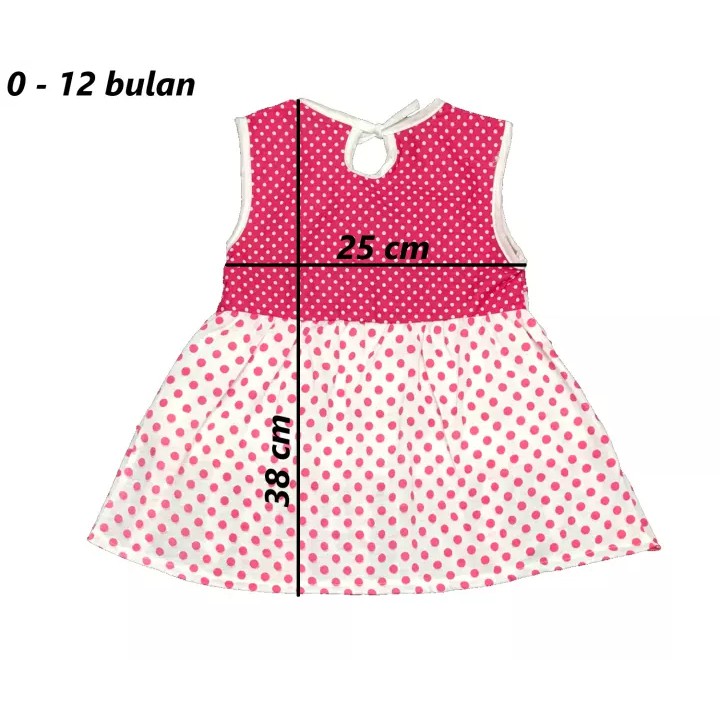 Babysmart - PLANET KIDS Dress PITA Kerut Baju bayi perempuan usia 0-12 bulan/Pakaian anak cewek