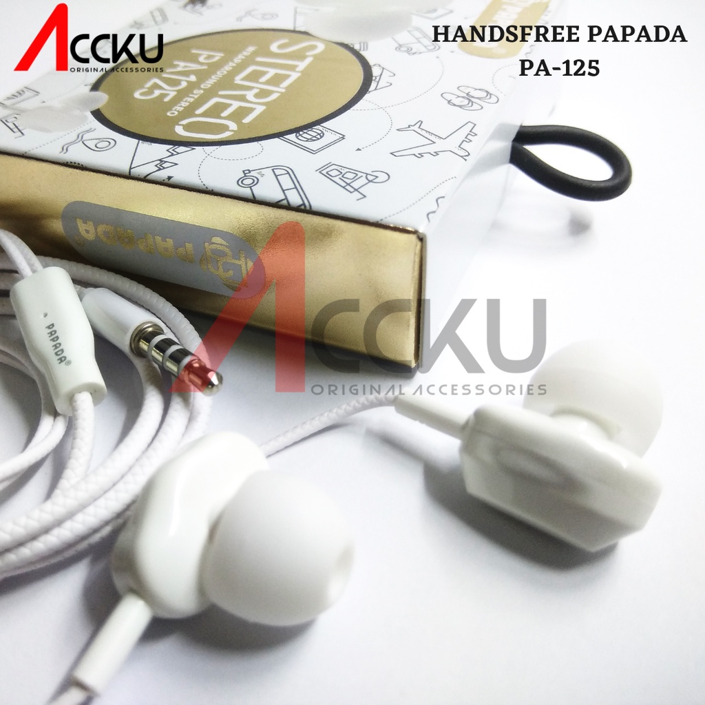 HANDSFREE BRANDED HEADSET SUPER BASS HEADSET MERK PAPADA PA125