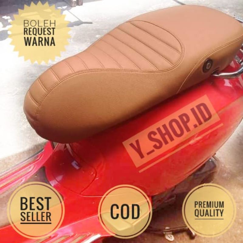 Sarung Cover Kulit Jok Motor Vespa Matic Sprint Primavera Lx S Original