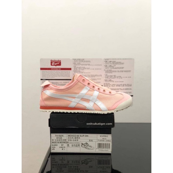 Sepatu Onitsuka Slip On Pink White