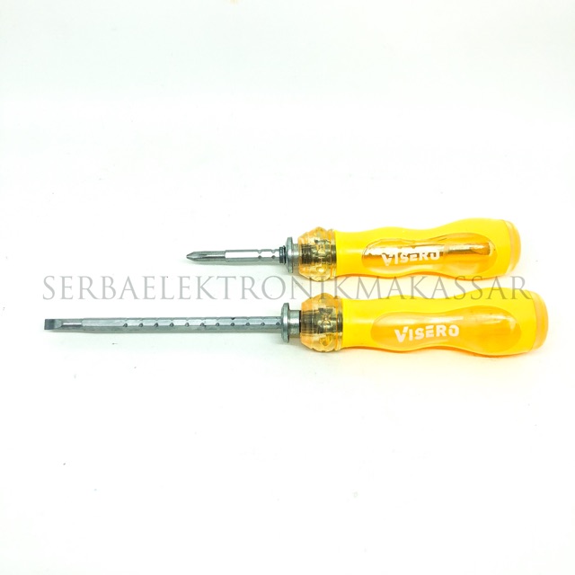Obeng Bolak Balik Plus-Minus Visero 4inch
