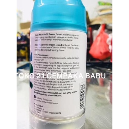 ✤ Stella Refill Matic Spray DREAM ISLAND 1 KALENG | Pengharum Ruangan ➥