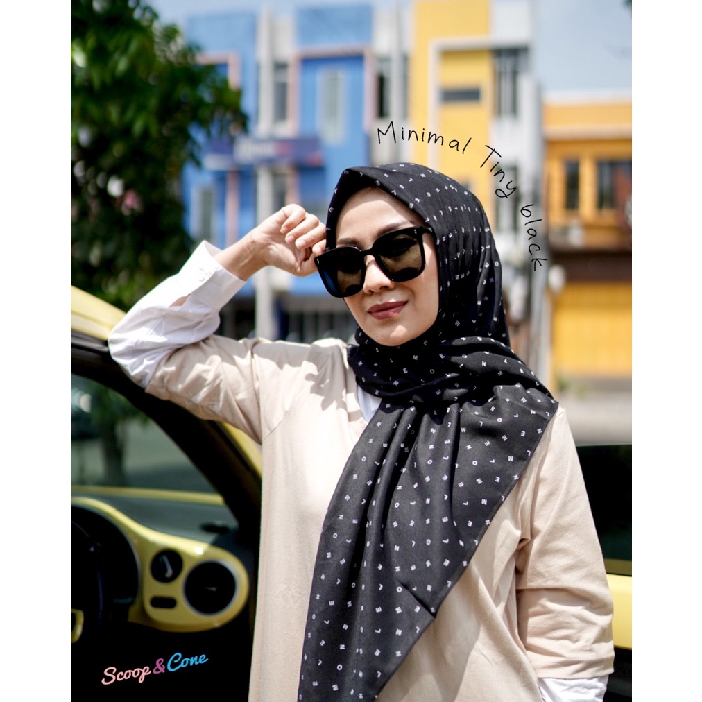 Hijab scoop&cone monel minimal tiny black