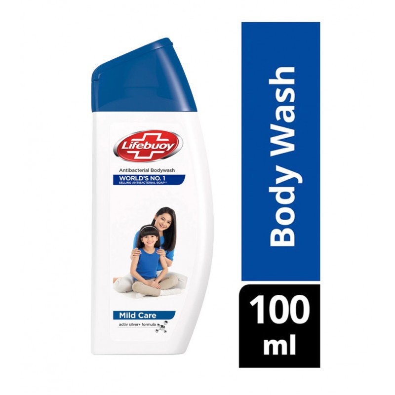 Lifebuoy Body Wash Botol Mild Care / Sabun Mandi Cair Botol Biru Tua 100ml