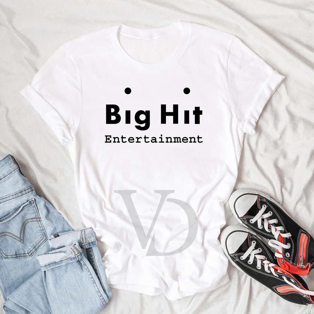 Baju Kaos Tshirt BTS Big Hit Entertainment blus wanita pria kpop / kaos jumbo