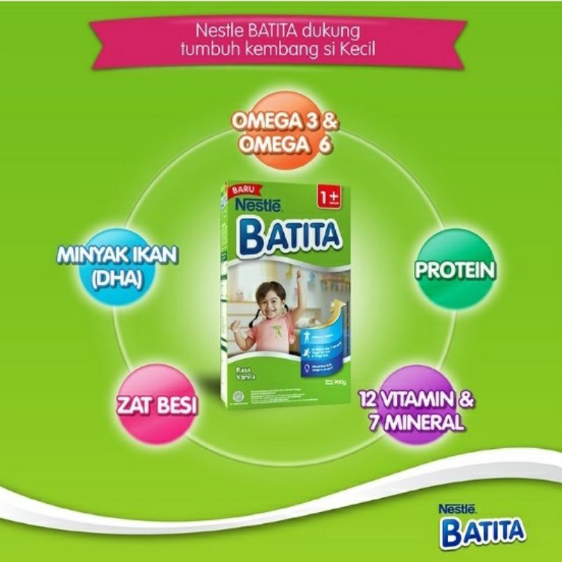 BATITA 1+ Susu Pertumbuhan Anak usia 1 - 3 Tahun rasa Madu 400 gr-4