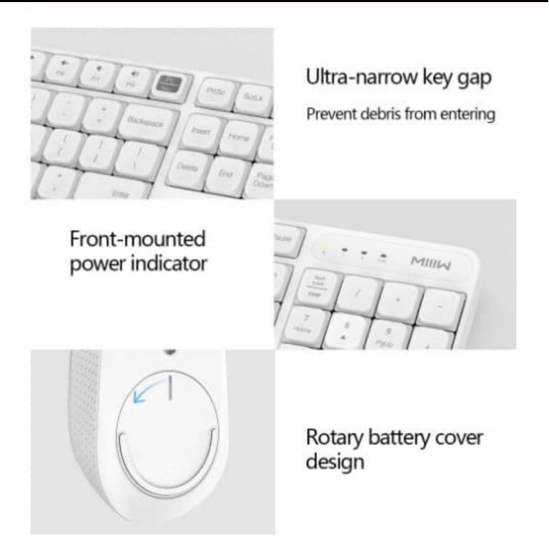 MIIIW WIRELESS COMBO Keyboard Mouse Set MIIW model xiaomi