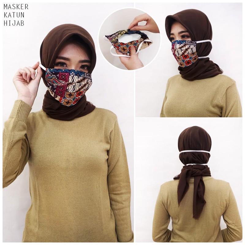 MASKER KAIN / MASKER BATIK KATUN EARLOOP &amp; HEADLOOP