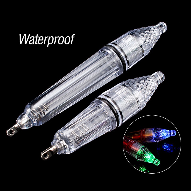 1PCS LED Fishing Lure Night Light Battery Powered Glow Portable Underwater Attracting Fish Lamp Outdoor