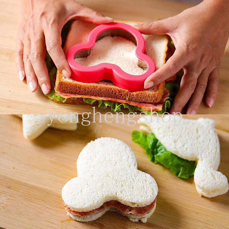 Cetakan Pemotong Sandwich Bentuk Kartun Dinosaurus Bintang Hati Bahan Stainless Steel Untuk Anak