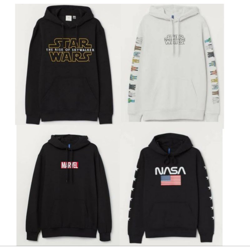 COD - HOODIE H&M STARWARS/MARVEL/NASA ASTRONOT | Shopee ...