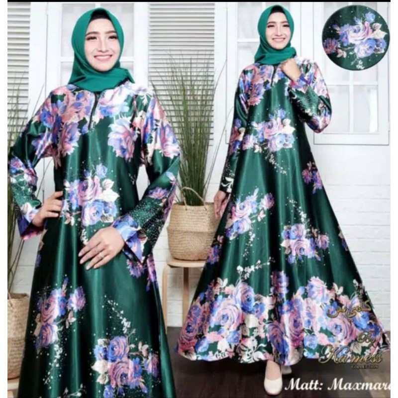 gamis bunga - gamis ori by lidla k mess - gamis masa kini -gamis mewah harga murah