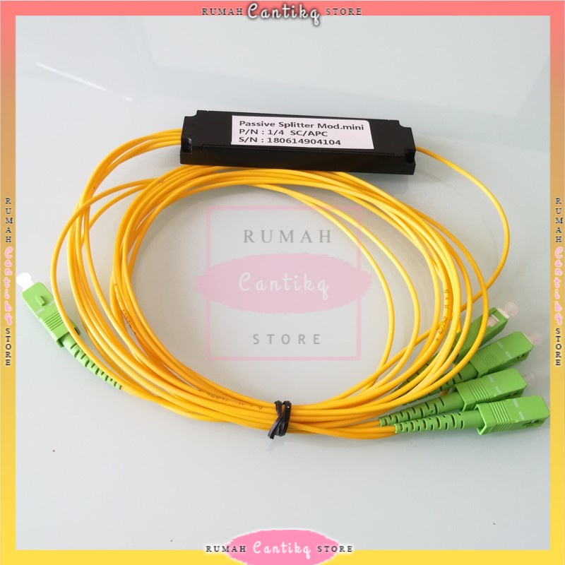 TERBARU Passive Splitter 1/4 Mini Modular SC APC No Brand Fiber Optik [COD]