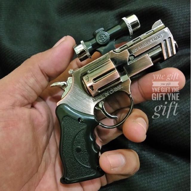 Korek Api Lighter Revolver Mini Laser Lighter Bara Jet Las Torch Windproof Souvenir Koleksi Unik Ant