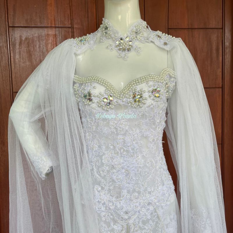 (Ready) Kebaya Akad Full Payet / Kebaya Pengantin /Kebaya Akad Pengantin / Kebaya