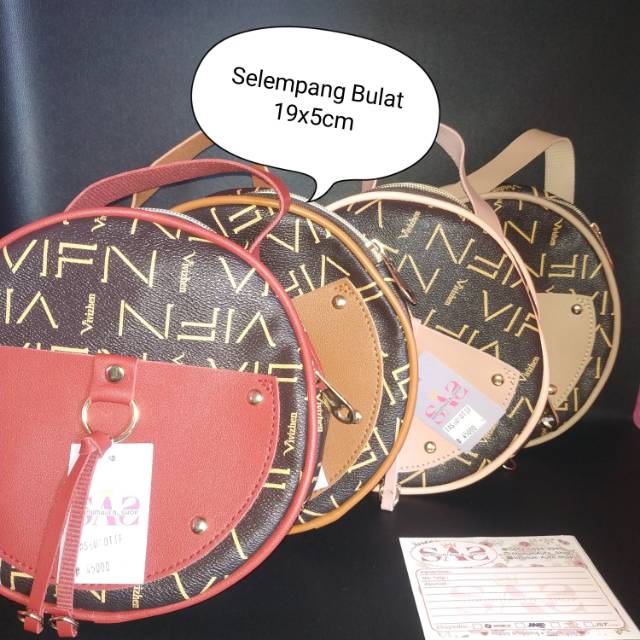 Tas Selempang Bulat Wanita Lucu Unik