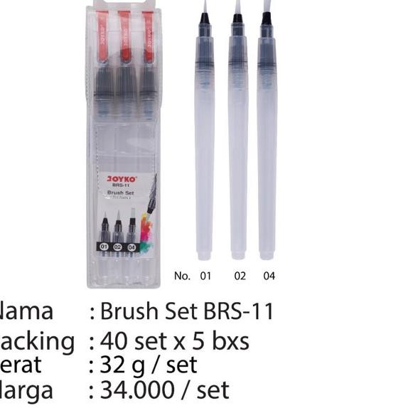 

TGH Water brush pen isi 3 merek joyko set Model Terkini